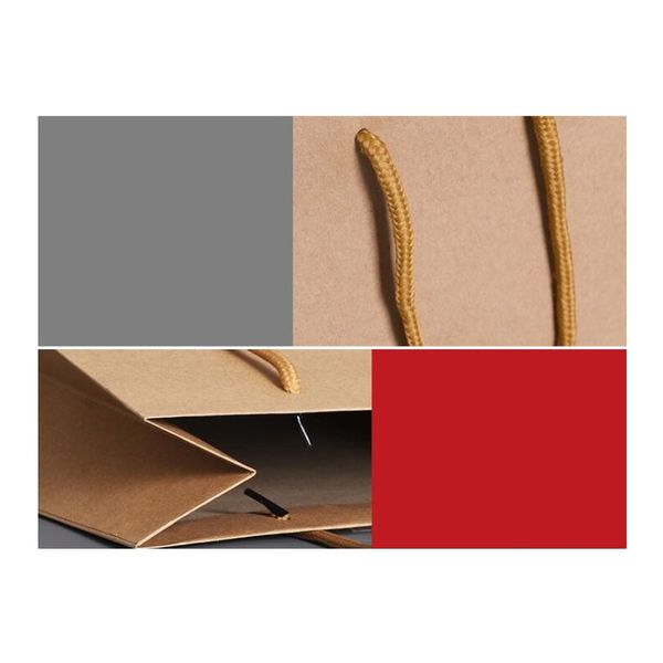 

13x6x19cm 5шт kraft подарочный бумажный пакет пользовательских одежды хозяйственная сумка с ручкой маленькая белая бумага сумка черная ювели