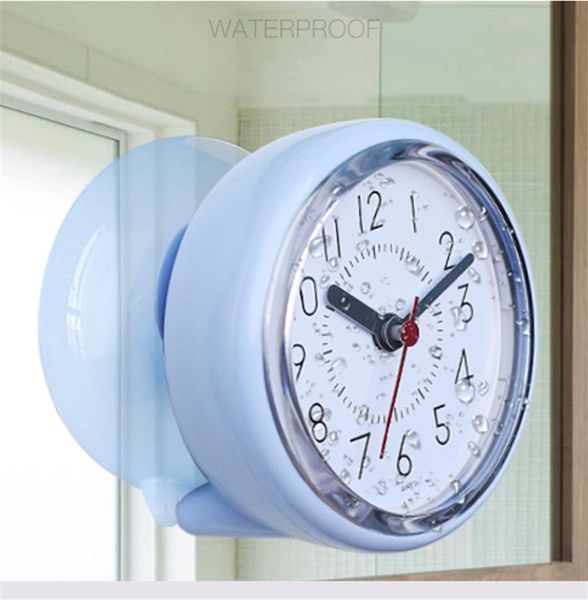 

wall clocks creative bathroom sucker personality anti-fog waterproof mute kitchen clock refrigerator small