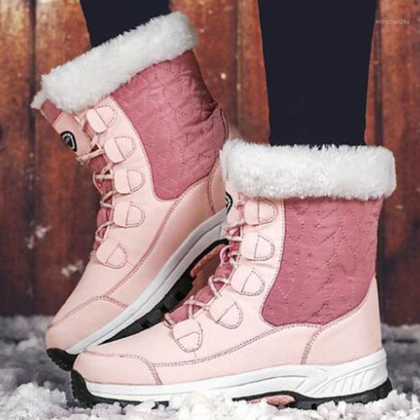 

boots women winter shoes outdoor non-slip snow warm for ankle botas de mujer sh5171, Black
