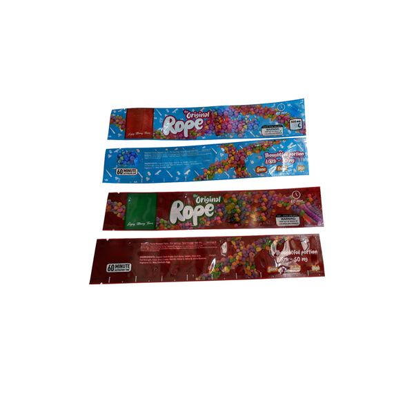 

710 ne rope edibles packaging mylar bags empty resealable package 600m edible zipper lock plastic smell proof sealed food packed pouch long