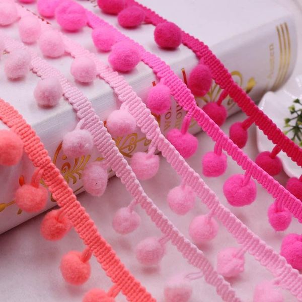 

1yard pompomes trim lace fabric sewing pom poms tassel hair ball lace ribbontrim ribbon fringe decoration diy for sewing decor h bbyzjs