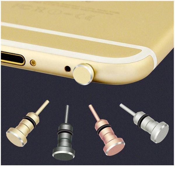 

metal phone 2 in 1 sim card tray eject pin tool & 3.5mm earphone jack dust plug dustproof cap gadget fo jllghd