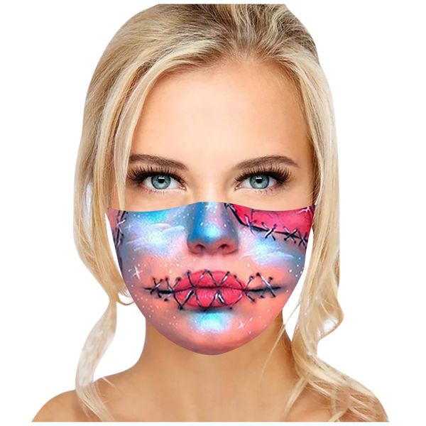 

mascarillas dustproof mouth makeup print cotton face mouth mask windbreak seamless reusable fabric pollution mask party bbywvy alice_bag