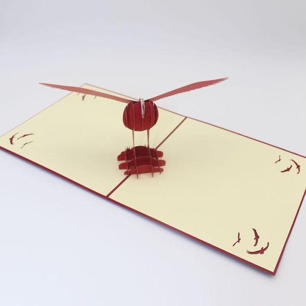 

3d высококачественные handmade амбициозные летающие орел бумаги пригласительные открытки с конвертом деловые дети подарок на день рождения b