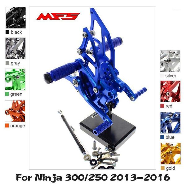 

pedals mfs motorcycle rearset cnc adjustable foot pegs for ninja 250 300 2013 2014 2021 footrests rests footpegs1