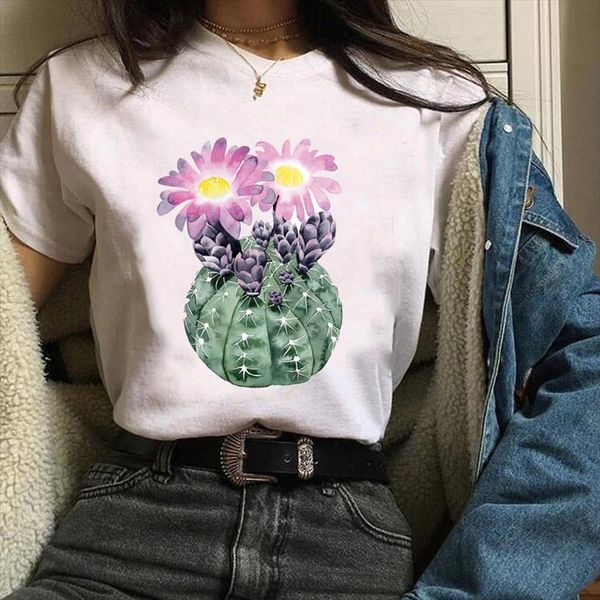 

women lady tees print graphic plant flower fruit casual fashion cute 90s clothes clothing female t shirt womens t shirt, White