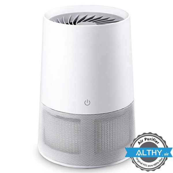 

smart frog air purifier cleaner true hepa filter + uv lamp + ion for home allergies pets hair smoke dust mold pollen bacterial