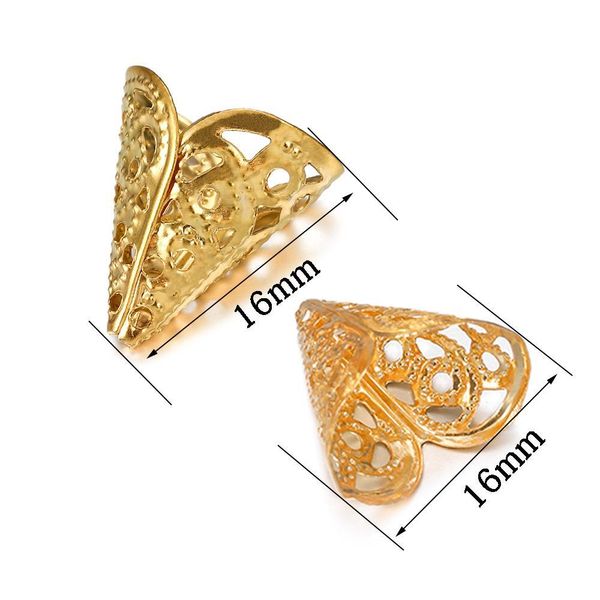 

50 шт. 16x16mm золотой сплавные бусины шапка древние чари цветочные форма подвеска для ювелирных изделия diy серьги ожерелье поставки h jlls, Silver