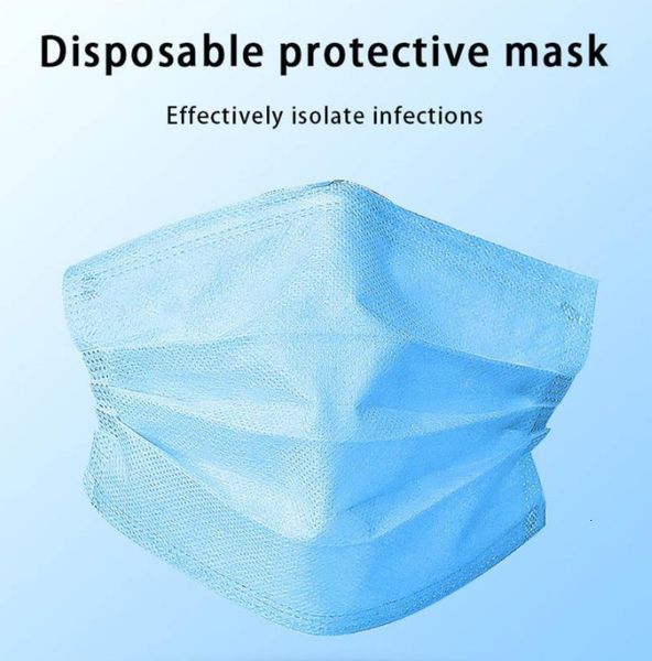 

in 12-24h disposable 50pcs 3-layer face ship protection and personal health mask