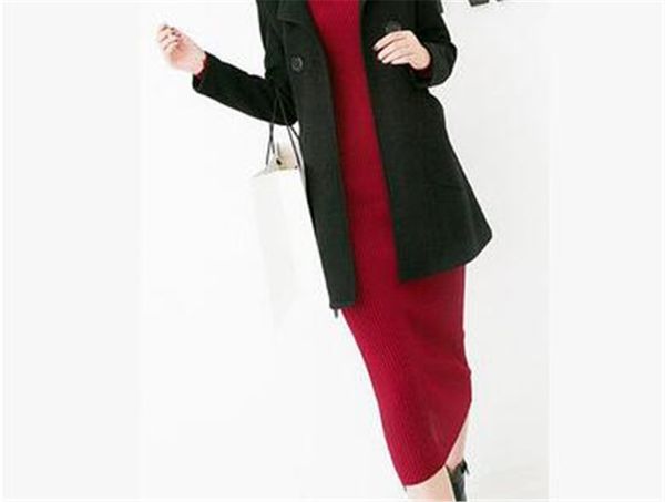 

2021 new black casual cashmere woman dressed in knitted or crocheted winter turtleneck high dress plus size women's clothes xxxl fy242, Black;gray