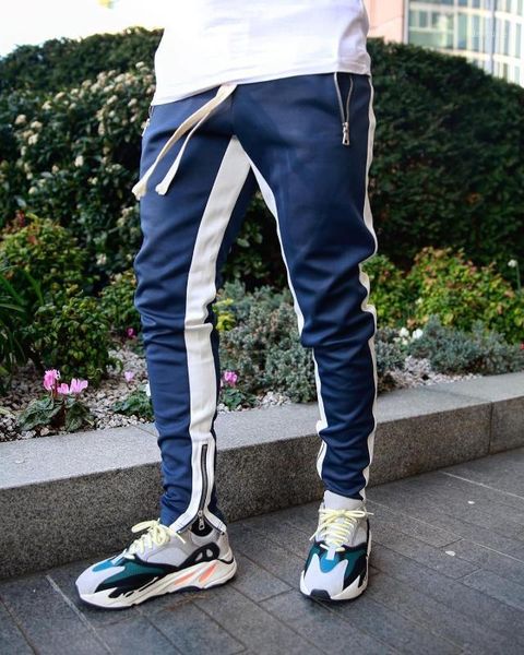 

2020 men's jogging casual pants fitness men's sportswear bottoms tight sports pants trousers black gym jogging sports1