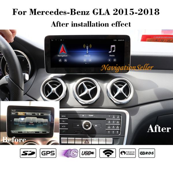 10.25 POLLICI lettore multimediale stereo di navigazione dvd per auto Android 9.0 per Mercedes-Benz GLA NTG5.0 2015 -2018 DAB CARPLAY opzionale