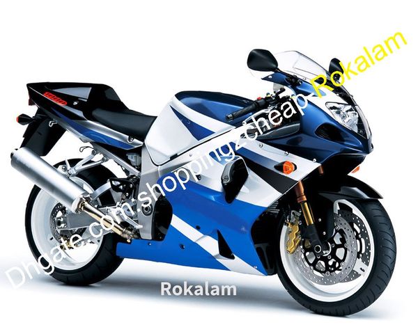 GSXR1000 Verkleidungsset für Suzuki K1 K2 GSXR 1000 GSXR-1000 GSX-R1000 2000 2001 2002 Motorrad-Karosserieteile Blau Weiß (Spritzguss)