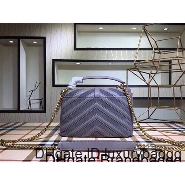 

classic genuine leather v striped chain strap shoulder handbag flap satchel bags crossbody handbags shopping tote