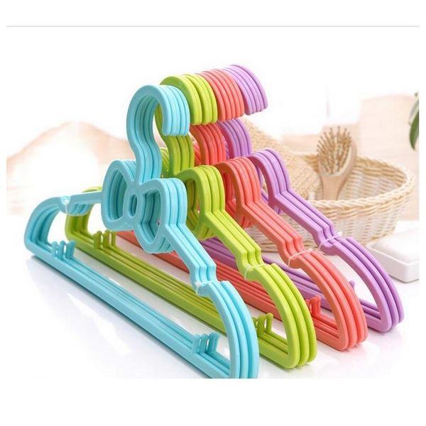 

20pcs/lot 28cm new baby bowknot hanger child hangers plastic kids clothes racks hangers for bbykto
