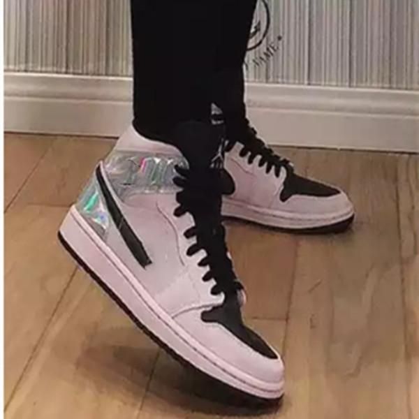 

хорошее качество jumpman 1 середине грязного порошка радужный bq6472 с бежевым черным размером schenen 36-46 кроссовки мужские мужчины