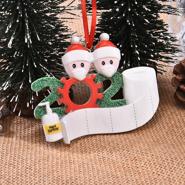 

skin 2020 quarantine christmas product personalized black pandemic social distancing chrismas ornament decor wholesale aoutlet4bn3