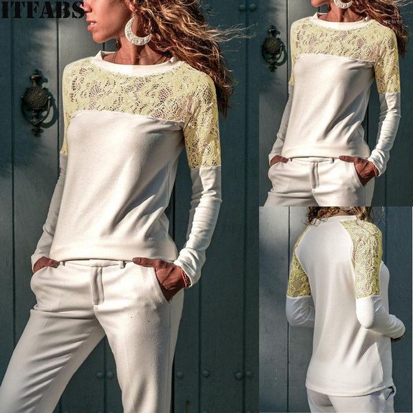 

plus size xl womens cold shoulder lace and blouses o neck hollow out floral print long sleeve blouse shirts blusa feminina1, White