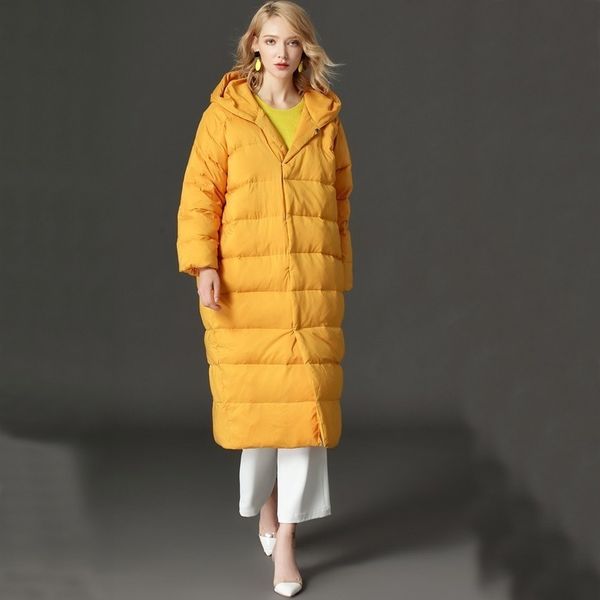 

hooded, 2020, jacket, winter, white, duck down, female big size, korean style, long coat down 2ljs, Black