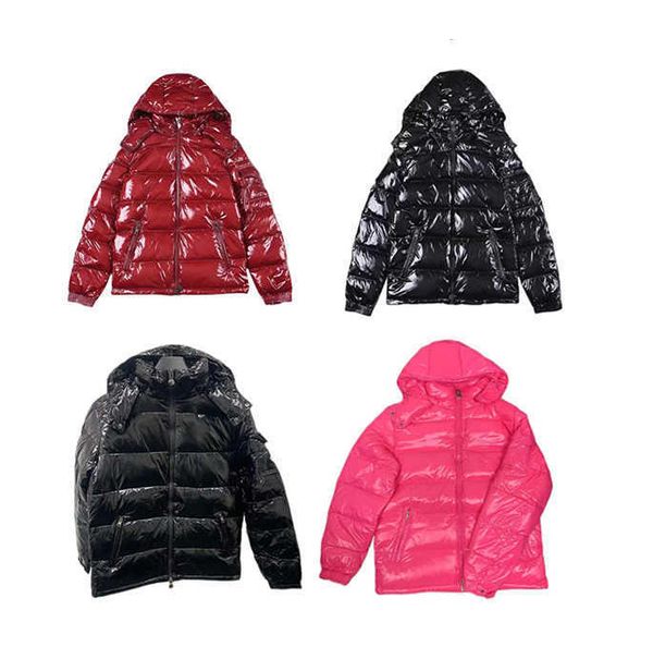 

designer mens down jackets france brand thicken and keep warm in winter fashion parkas black matte bright light pink burgundy jacket