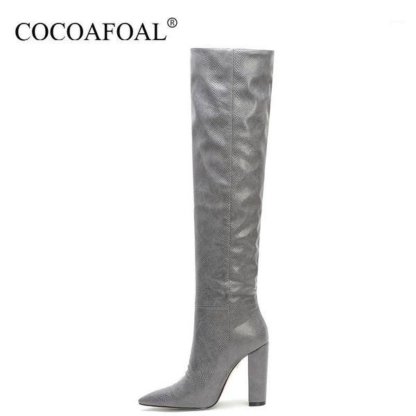 

boots cocoafoal fashion women cowboy laarzen knee high woman shoes mid calf be teen right 20211, Black