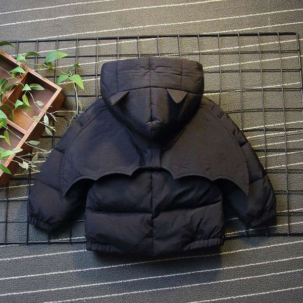 

children's cotton padded 2020 new winter clothes batman coat for boys, Black