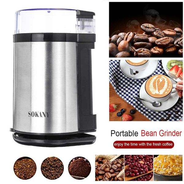 

electric grinder blender coffee machine maker stainless steel detachable easy dumping cleaning powerful multi-functiaon grinder