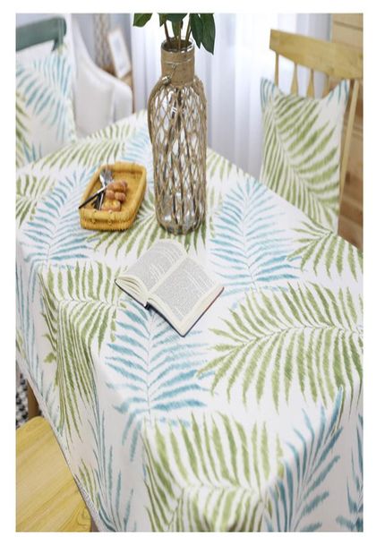 

green leaves american design polyester lace table cloth square party banquet outdoor tablecloth nappe table cover overlay jllirr