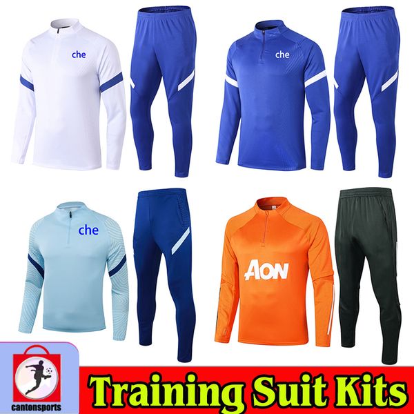 

20 21 abraham werner havertz chilwell ziyech soccer training suit 2020 2021 pulisic football tracksuit kante mount survetement chandal kit, Black