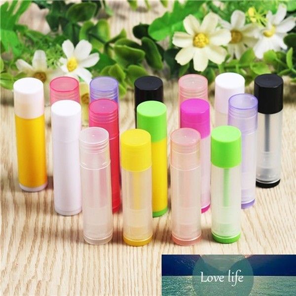 Trasporto libero 10 pz/lotto 15 pz Design Colori Della Caramella Lip Tubi Contenitori Trasparente di Plastica Vuota Balsamo per le labbra Tubi Caso Rossetto