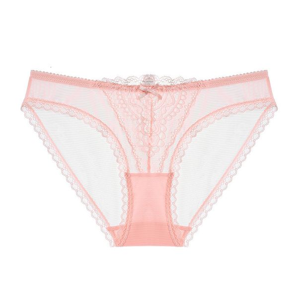 

new lace perspective briefs allure gauze cotton crotch low waist women's fun underwear, Black;pink