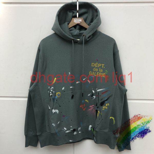 

5colors heavy fabric graffiti hoodie hoody men women 1 streetwear pullover, Black