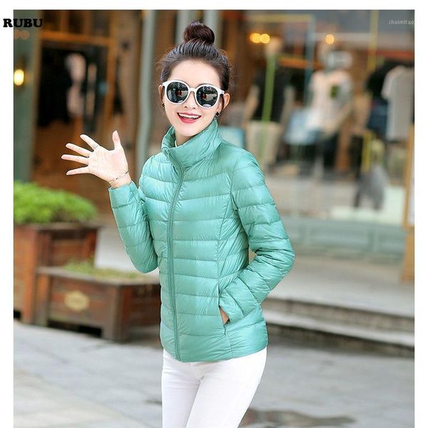 

winter jacket women stand collar slim 90% white duck women ultra light down jacket casual padded coat down coat1, Black