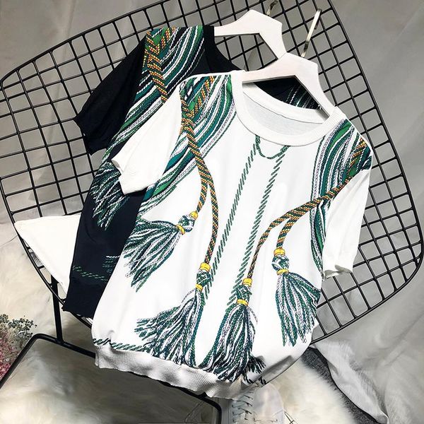 

women's sweaters 12131 fashion 2021 runway luxury european design party style clothing, White;black