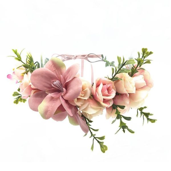 

lily flower crown women girls hair accessories for women flower wreath headband wedding party floral garlands festival qylwvl