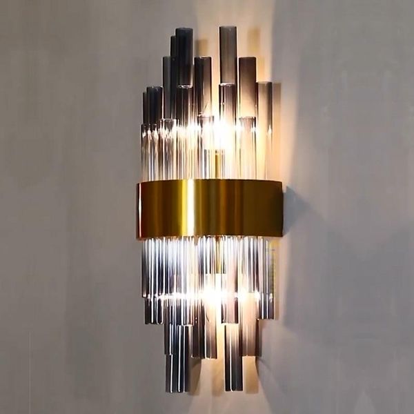 

wall lamp xl bar cafe smoke black glass pipe light for living room lampshade sconce bedroom el fixtures lighting