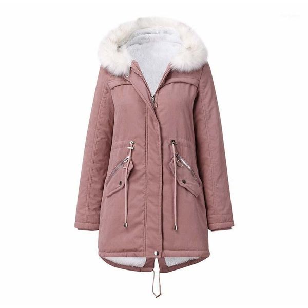 

winter coat women jacket warm cotton padded jackets outerwear hooded parkas green clothing dropshipping 20201, Black