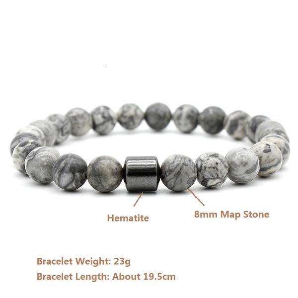 

eye 8mm natural lava stone turquoise tiger beads hematite diy glamour jewelry for women men bangle bracelet, Black