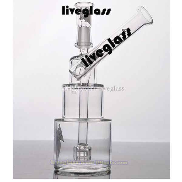 No.Af151 mais novo hitman mini bongs de vidro clássico bolo de brilho fumar equipamento de petróleo tubos de água Bong com 14.4 mm articulação masculina