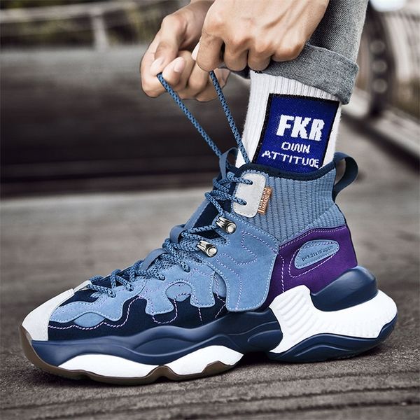 

fashion designer men high basket sneakers new mens chunky casual shoes comfortable trainer homme chaussure sepatu pria 201217, Black;white