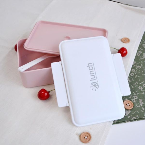 

один из обедной коробки двойной слой экологически чистый bento box портативный контейнер для хранения пищевых продуктов с отсеками box cover