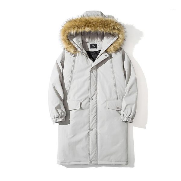 

streetwear coats mens winter warm big waterproof jackets thicken trench anorak padding thermal new parkas casual hooded kk60mf1, Black