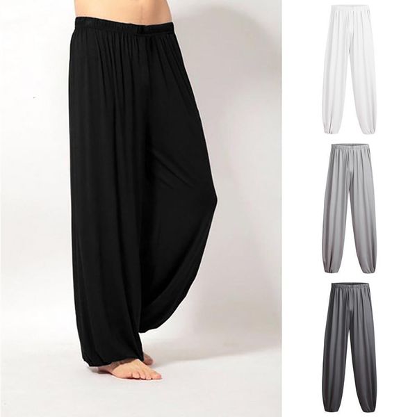 

men fashion pant casual solid loose sweatpants trousers jogger dancing pant dancing sports tights pantalon dropshiping #t2g, Black