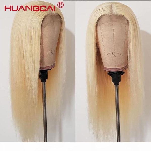 

#613 blonde wigs 150% density brazilian straight remy human hair lace front wig pre plucked with baby hair blonde lace wigs, Black