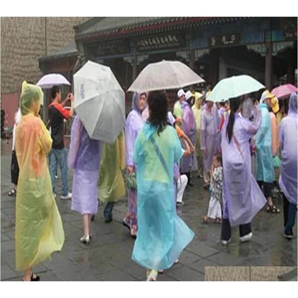 

3000pcs disposable pe raincoat one-time emergency waterproof hood poncho travel camping must rain qylzvh tore2010