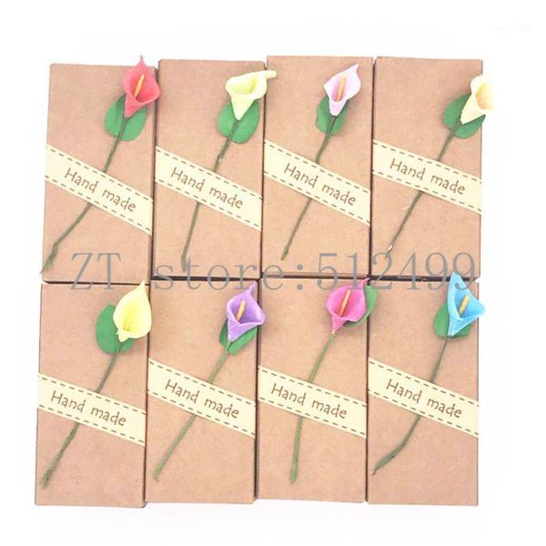 

2/5/10pcs empty lipstick tube paper box with flowers vintage kraft drawer lipstick box contains lafite gift1