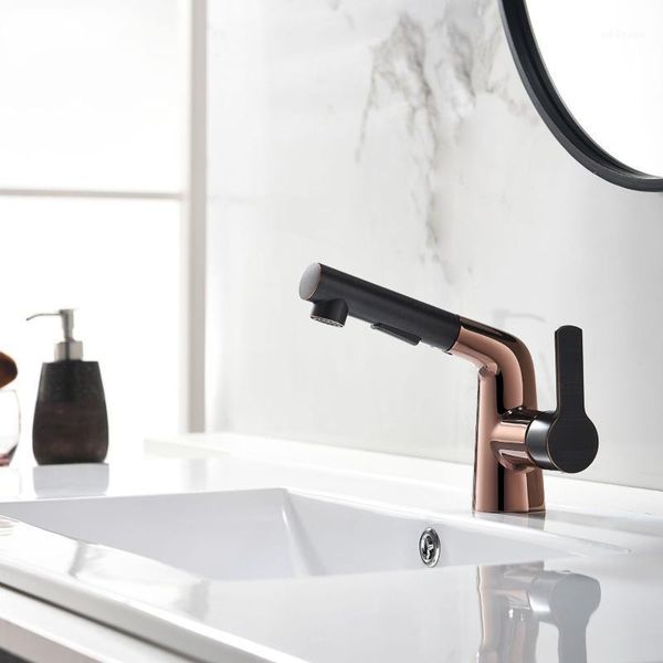 

bathroom sink faucets luxury pull out basin faucet water tap with head down mixer1