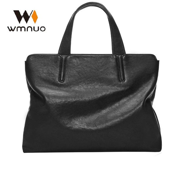

wmnuo 2021 bag men's genuine leather briefcase male man lapbag natural leather for men messenger bags men's handbag