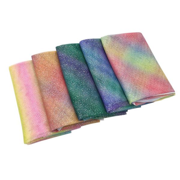 

радуга красочная горячая штамповка марлевая сцена одежда ткани серебряное распыление платье высокого блеска серебро яркий порошок сетки пряж