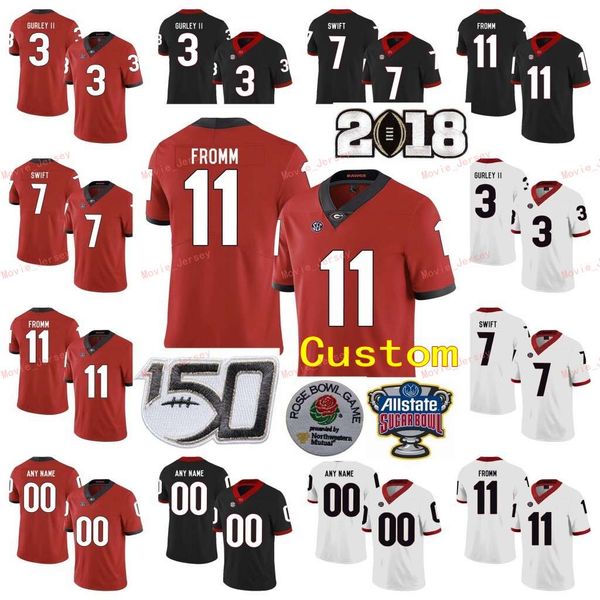 

stitched custom 34 herschel walker 35 brian herrien 4 james cook iii nolan smith jr. georgia bulldogs college men jersey, Black